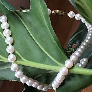 Genuine 14K Japanese Akoya Pearls
